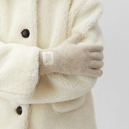 Перчатки женские MIST с шерстью кролика, размер 22 см, бежевые