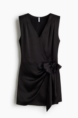 Vestido cruzado de sat?n