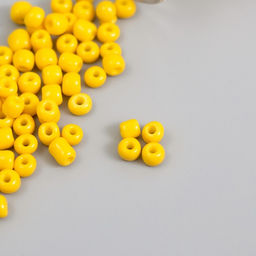 Цена за 2 шт. Бисер круглый 6/0 в бутылочке «Яркий лимон», 2×20 г, набор 2 шт.