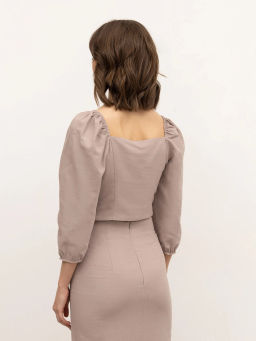 Блузка с объемными рукавами - Emka фото 5