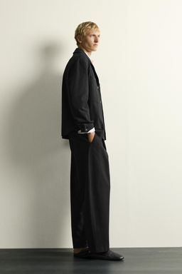 SOBRECAMISA RELAXED FIT BOLSILLOS / Negro - Zara фото 4