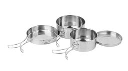 Набор посуды походный Camp-S12 из нержавеющей стали (4пр) 106941