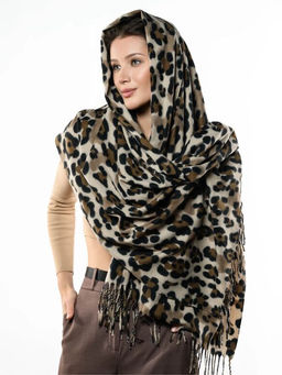 Яркий палантин с анималистичным принтом - Pretty mania фото 7