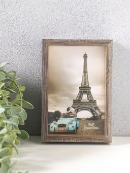 Фоторамка для фото 10×15 см «Ламберто», пластик, бежево-чёрный с под золотом, 16×11×3.5 см