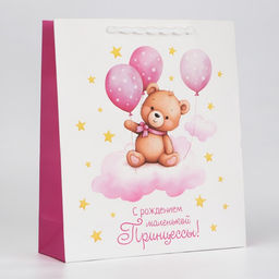 Цена за 2 шт. Пакет ламинированный «Принцессе», M 25.5 х 30 х 9 см