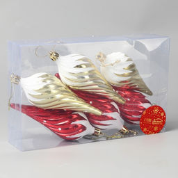 Ёлочные игрушки 6 шт. Сосулька в снегу, 11 см, МИКС - Зимнее волшебство фото 2