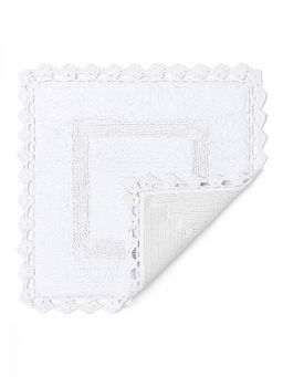 Коврик для туалета 50x50 белый хлопок