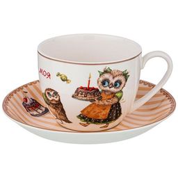 ЧАЙНЫЙ НАБОР СОВУШКИ НА 1ПЕР. 2ПР. 380МЛ