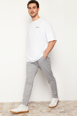 TRENDYOL MAN Gri Jogger Fit Lastikli Beli Baglamal? Dokulu Orme Rahat Pantolon TMNSS24PL00007 - Trendyolmilla фото 4