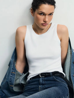 Базовая майка из хлопка / Zarina  фото 2