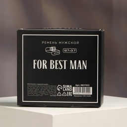 Мужской ремень Мужской стиль, кожзам, цвет чёрный - Simaland фото 6