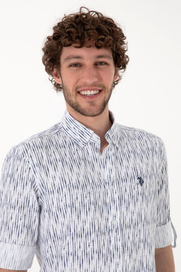 Erkek Beyaz Uzun Kollu G_mlek Sepette S_rpriz _ndirim - U.s. polo assn фото 2