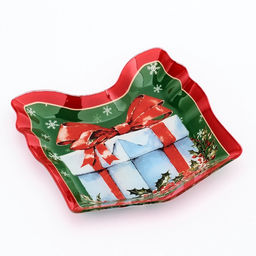 Тарелка новогодняя плоская «Новогодний сюрприз», 15×17.3 см