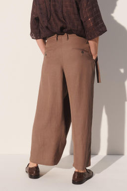 PANTAL?N CRUZADO RELAXED FIT / Gris topo - Zara фото 4