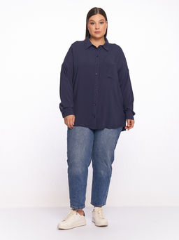 Синяя рубашка BL28304DBL05 - Артесса фото 3