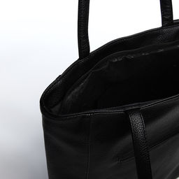 Сумка-шопер на молнии, цвет чёрный - Simaland фото 7