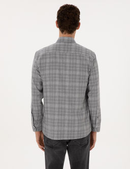 Gri Regular Fit Uzun Kollu G_mlek - Pierre cardin фото 5