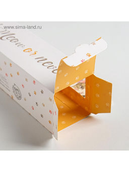Цена за 5 шт. Коробка для макарун кондитерская, упаковка «Meow or never», 18 х 5,5 х 5,5 см