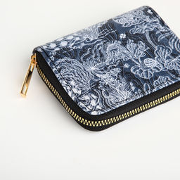 Кошелёк женский, маленький, на молнии, синий