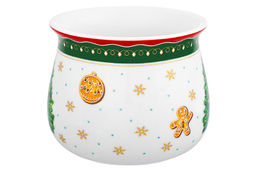 Кружка 250 мл 11*8,5*7 см Новогодняя елка зеленый узор, бочонок NEW BONE CHINA - Elan gallery фото 8