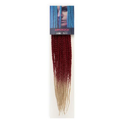 SIM-BRAIDS Афрокосы, 60 см, 18 прядей (CE), цвет красный/белый(#FR-2) - Queen fair фото 5