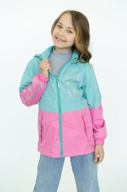 Ветровка детская для девочки мятарозовый