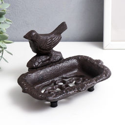 Фигурка - мыльница чугун Птица, подставка для мелочей, 9?11?15 см