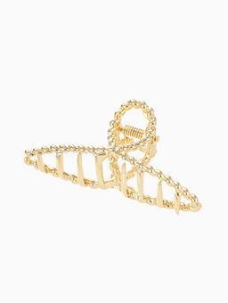 Цена за 2 шт. Крабик для волос «Валери», плетёная петелька, 7.5 см, золото