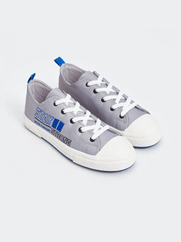 Bask?l? Ba?c?kl? Erkek ?ocuk Spor Ayakkab?