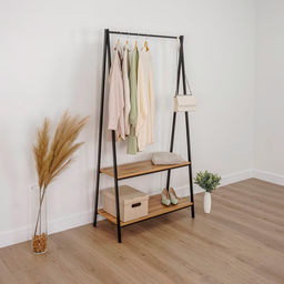 Вешалка гардеробная металл. "Алабама 32" черный