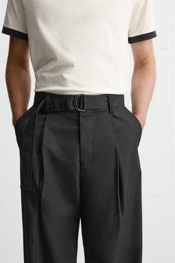 BELTED PLEATED TROUSERS - Zara фото 14