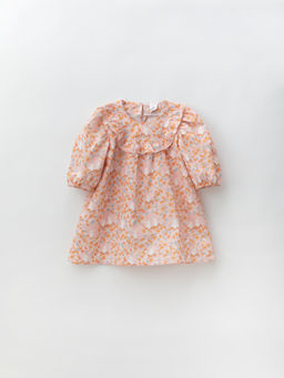 Платье из хлопкового поплина зайчики в цветах, розовый - Lesi kids фото 11