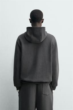 SUDADERA LAVADA SOFT CAPUCHA / Azul / Gris - Zara фото 3