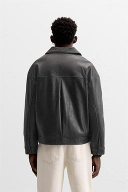 LEATHER EFFECT JACKET - Zara фото 3