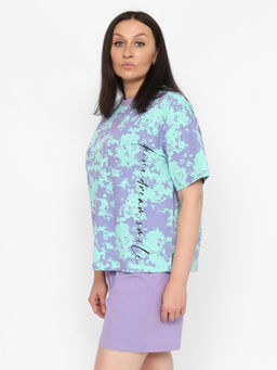 CRB wear/CWXW 50030-45 Комплект женский (футболка, шорты),лаванда/Ex.Cherubino фото 2