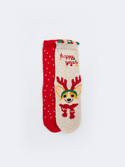 Y?lba?? Temal? K?z ?ocuk Soket ?orap 2li