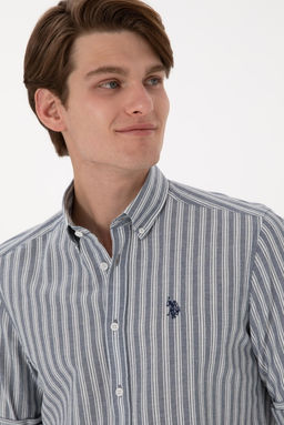 Erkek Mavi Uzun Kollu G_mlek Sepette S_rpriz _ndirim - U.s. polo assn фото 2