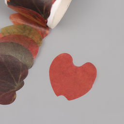 Клейкая лента бумага «Листья осени», 50 картинок, 3.5×3.5×3.7 см