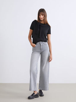 Wideleg Kad?n Jean Pantolon