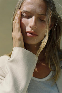 LINEN BLEND BLAZER WITH PRINTED CUFFS - Zara фото 37