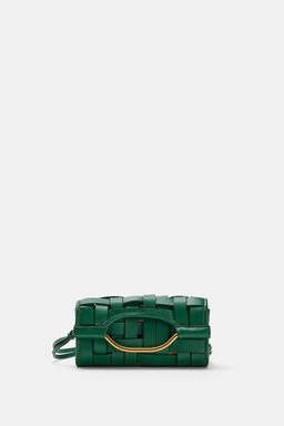 BOLSO EFECTO TRENZADO / Verde - Zara фото 2