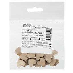 Заготовка для декорирования Mr. Carving БА-25 Мини-набор фанера 0.3 см 20 шт Сердечки фото 3