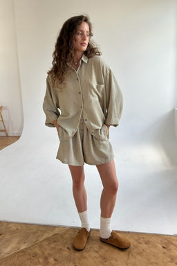 Костюм женский SET019/33/Оливковый, белый - M&G all natural фото 6
