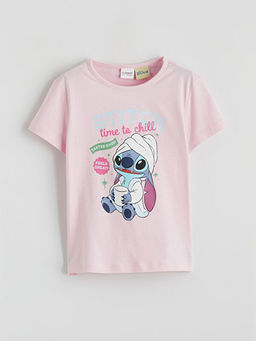 Lilo & Stitch Bask?l? K?z Bebek Pijama Tak?m?