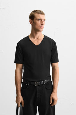 BASIC V-NECK T-SHIRT - Zara фото 2