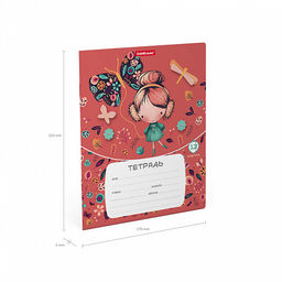 Цена за 10 шт. Тетрадь школьная ученическая ErichKrause Autumn Walk, 12 листов, клетка (в плёнке по 10 шт.)  фото 4