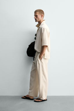 CAMISA FLUIDA RELAXED FIT / Crudo medio - Zara фото 4