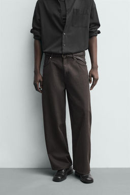 JEANS WIDE FIT / Marr?n - Zara фото 2