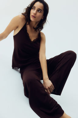 Pijama de canal? con ribetes de encaje - H&m фото 3