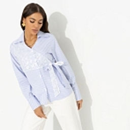 Рубашка с эффектом многослойности, Модная цель (белая) - Charutti фото 13